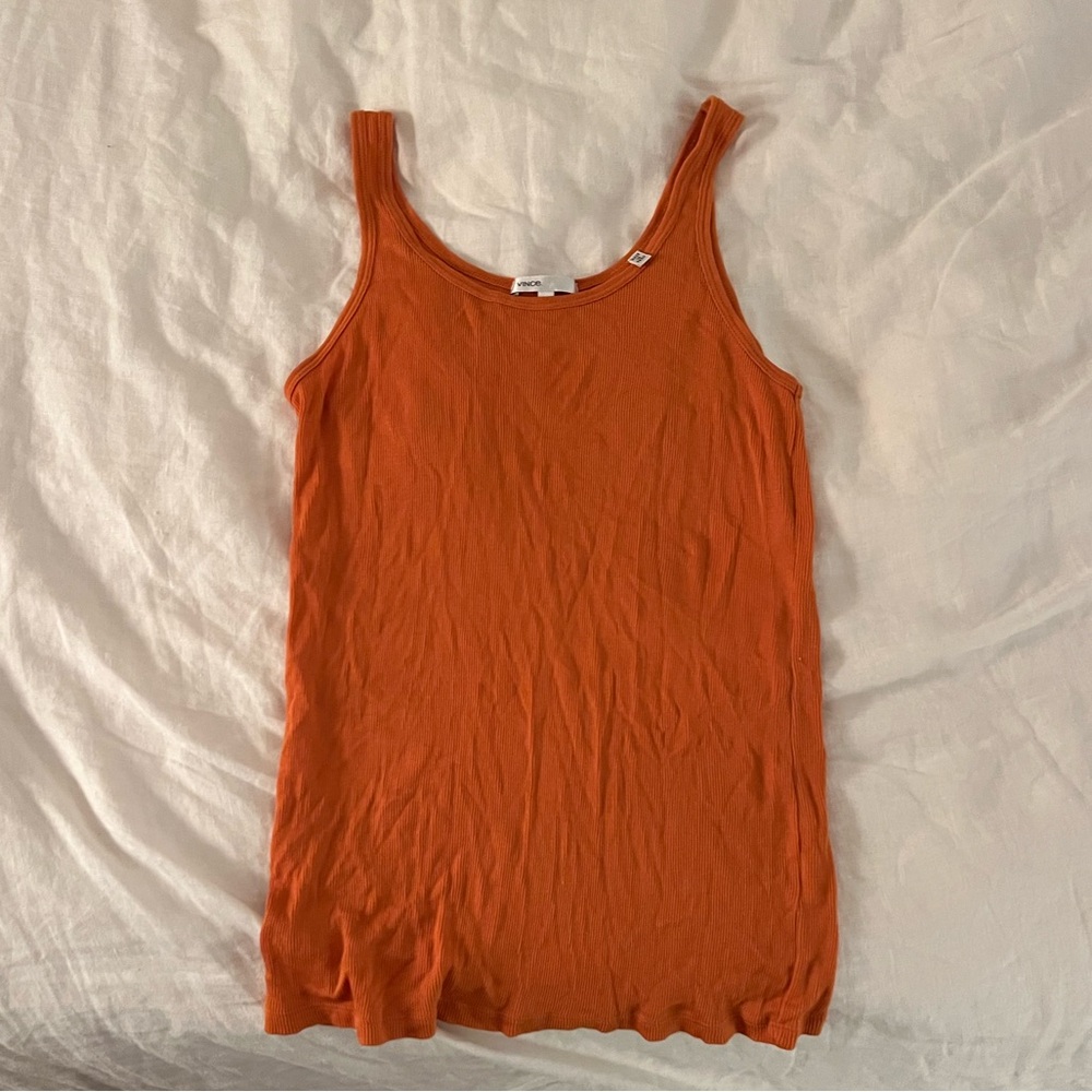 Vince Orange Tank Top